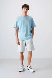 Tommy Life Taş Pamuklu Kalın Yumuşak Dokulu Comfort Fit Baskılı Erkek Şort - 81265 thumbnail 1