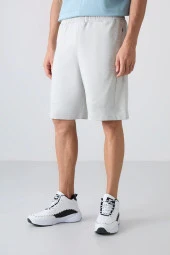 Tommy Life Taş Pamuklu Kalın Yumuşak Dokulu Comfort Fit Baskılı Erkek Şort - 81265 thumbnail 3