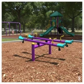 Dörtlü Tahterevalli Metal, Çocuk Oyun Elemanı thumbnail 1