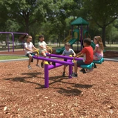 Dörtlü Tahterevalli Metal, Çocuk Oyun Elemanı thumbnail 4