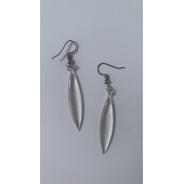 Şeffaf Renk Gece Mavi Neon Olan Gümüş Aksesuar Büyük Simetrik Şekil Sallantılı Epoksi Küpe Hediyelik thumbnail 7