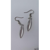 Şeffaf Renk Gece Mavi Neon Olan Gümüş Aksesuar Büyük Simetrik Şekil Sallantılı Epoksi Küpe Hediyelik thumbnail 8