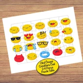 Sevimli Emoji Suratları 24 Parça Çocuklara Özel Yapboz Tablo-843 - 1