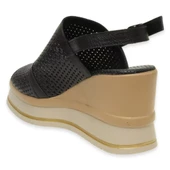 MAMMAMİA D24YS-1450 DOLGU TOPUK ZIMBALI DERİ KADIN SANDALET - 4