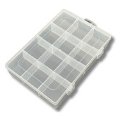 12 Bölmeli Kolye, Yüzük, Takı Düzenleyici Organizer Plastik Şeffaf Kutu 13x19x3.5cm - 2