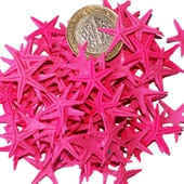 Polyester Deniz Yıldızı Minik Boy  0.5 CM- 1.5 CM (100 Adet)  Pembe - 1