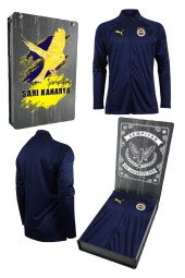 Fenerbahçe Orijinal 23/24 A Takım Hoca Tam Fermuar Lacivert Çocuk Sweat Ahşap Kutulu - 1