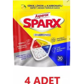Asperox Sparx Bulaşık Makinesi Tableti 30'lu 4 Adet - 1