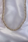 Vip Seri Pirinç Gold Renk Zirkon Taş Detaylı Serenay Kolyesi - TJ-BKO8841 - 3