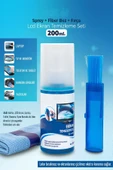 Ekran Temizleme Seti – 200ml Sprey, Fiber Bez, Fırça, TV Laptop Telefon Tablet Kamera Temizleyici - 1