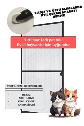 100cm X 220 Cm Menteşeli yırtılmaz kedi Kapı Sinekliği - 1