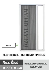 Plise Pileli Sürgülü Sineklik 0-70 X 0-140 Cm(AHŞAP PENCERE,PİMAPEN PENCERE) Pilise Pencere Sineklik - 2