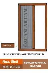 Plise Pileli Sürgülü Sineklik 0-90 X 0-210 Cm(çelik Kapı, Ahşap Kapı ,pimapen Kapı )pilise - 2