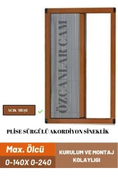 Plise Pileli Sürgülü Sineklik 0-140 X 0-240 Cm(ÇELİK KAPI, AHŞAP KAPI ,PİMAPEN KAPI) Pilise Sineklik - 3
