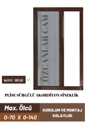 Plise Pileli Sürgülü Sineklik 0-70 X 0-140 Cm(AHŞAP PENCERE,PİMAPEN PENCERE) Pilise Pencere Sineklik - 5