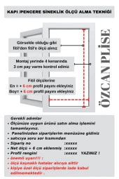 Plise Pileli Sürgülü Sineklik 0-70 X 0-140 Cm(AHŞAP PENCERE,PİMAPEN PENCERE) Pilise Pencere Sineklik - 6
