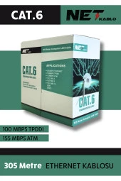Cat6 Kablo 305 Metre Ether Kablosu Cat6 Utp - 1