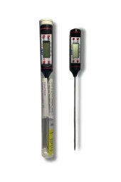 Dijital Gıda Termometresi Yiyecek Sıvı Gıda Et Su Süt Sıcaklık Ölçer - 1