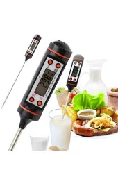 Dijital Gıda Termometresi Yiyecek Sıvı Gıda Et Su Süt Sıcaklık Ölçer - 2