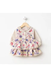 Baby Fou PUANLI KETEN ELBİSE - 1