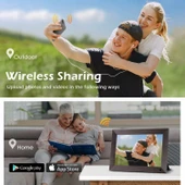 Canupdog 10.1 WiFi Dijital Resim Çerçevesi, IPS Dokunmatik Ekran, Kahverengi - 2