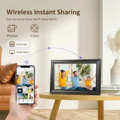 Canupdog WiFi Dijital Resim Çerçevesi 10.1 Inc, 1080P IPS Dokunmatik - Siyah - 3