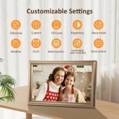 Canupdog WiFi Dijital Resim Çerçevesi 16 Inc 1920x1080 IPS Dokunmatik - Gold - 4