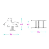 Çocuk Oyun Elemanı, Yaylı Oyuncak, Araba Zıp Zıp - 2