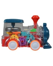 Ctoy Işıklı Sesli Şeffaf Tren Mavi - 2