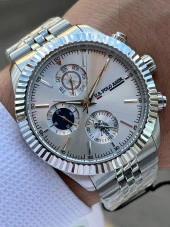 U.S.POLO ASSN Çelik Kordon İç Fonksiyonları Aktif 5 Atm Suya Dayanıklı Erkek Kol Saati USPA.1054.B01 thumbnail 1