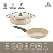 Amboss Montana 3 Parça Granit Set (Cappucino) - 2