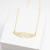 925 Ayar Gümüş Hava Kuvvetleri Askeri Harf Kolye Özel Tasarım thumbnail 3