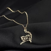 925 Ayar Gümüş Kedi Kolye Özel Tasarım thumbnail 2