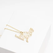 925 Ayar Gümüş Uslu Kedi Kolye Özel Tasarım thumbnail 3