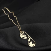 925 Ayar Gümüş Gözlük Kolye Özel Tasarım thumbnail 1