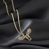 925 Ayar Gümüş Geyik Kafası Kolye Özel Seri thumbnail 2