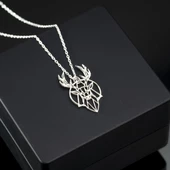 925 Ayar Gümüş Geyik Kolye Özel Tasarım thumbnail 1