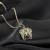 925 Ayar Gümüş  Bulldog Köpek Kolye Özel Tasarım thumbnail 2