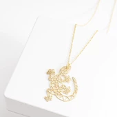 925 Ayar Gümüş  Kertenkele Kolye Özel Tasarım thumbnail 3