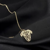 925 Ayar Gümüş  Şaşkın Golden Köpek Kolye Özel Tasarım thumbnail 1