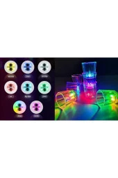 Parti Led Şişe Bardak Etiketi 6cm 6 LED’li 7 Renk + Renk Döngüsü - 11