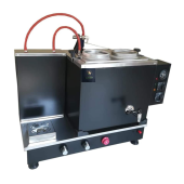2 demlikli çay ocağı 2 Gözlü Siyah Kromat Boyalı Çay Kazanı Elektrik + Tüplü Çay Semaveri ETS sistemli - 4