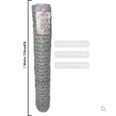 Hataş Teknik 1 Metre x 20 Metre Bahçe Tel Örgü Bahçe Çiti Bahçe Çevirme Teli 1.6 mm Kalınlığında - 1