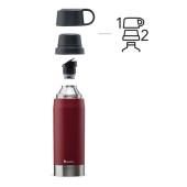 Aladdin Citypark Thermavac Çift Bardaklı Çelik Termos 1.1 Lt - Bordo - 3