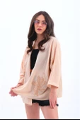 Keten Pul Payet Süzene Nakışlı Kimono - YavruAğzı thumbnail 1