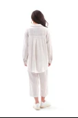 Krinkıl Kumaş Keten İkili Takım - Ekru thumbnail 6