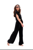Önden Bağlamalı Aerobin İkili Takım - Siyah thumbnail 2