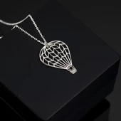 925 Ayar Gümüş Kapadokya Uçan Balon Kolye Özel Tasarım thumbnail 1