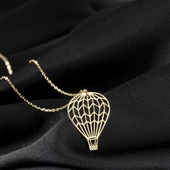 925 Ayar Gümüş Kapadokya Uçan Balon Kolye Özel Tasarım thumbnail 2