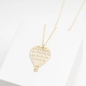 925 Ayar Gümüş Kapadokya Uçan Balon Kolye Özel Tasarım thumbnail 3